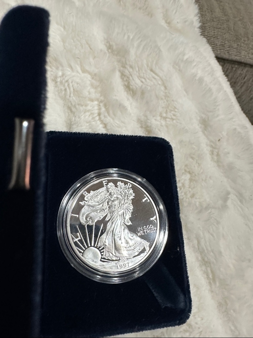 1997 American Silver Eagle Proof $1 – 1 oz .999 Silver w/ Box & COA
